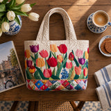 Gewatteerde tas - Tulpen Tuin