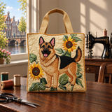Handgemaakte tas - Duitse Herder Bloemen