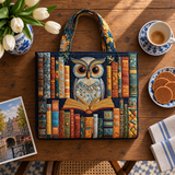 Ambachtelijke tas - Uil en Oude Boeken