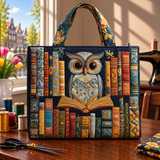 Ambachtelijke tas - Uil en Oude Boeken