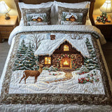 3-delige gewatteerde dekbedset - Cozy Cabin