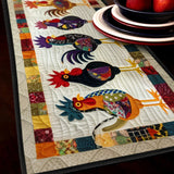 Quilted Tablecloth - Parade of Roosters