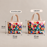 Gewatteerde tas - Tulpen Tuin