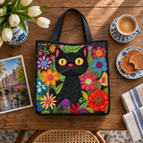 Gevoerde tas - Betoverde Zwarte Kat