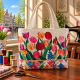 Gewatteerde tas - Tulpen Tuin