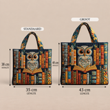 Ambachtelijke tas - Uil en Oude Boeken