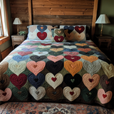 Amour Patchwork | Handgemaakte 3-delige spreiset