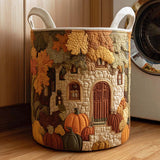 Lined Laundry Basket - Dancing Autumn Leaves