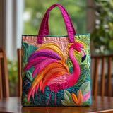 Gewatteerde tas - Regenboog Flamingo