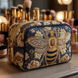 Silke - Quilted make-up bag Bees and Flowers