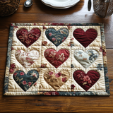 Anna - Quilted placemat Blooming Hearts