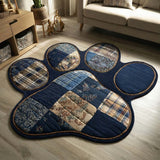 Evi - Decoratief vloerkleed Gepersonaliseerd Pootvorm Blauw