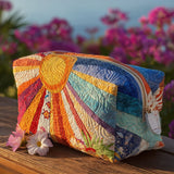 Britt - Quilted Toiletry Bag Boho Rays