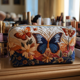 Loïs - Quilted toiletry bag Elegant Butterflies