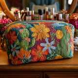 Isa - Quilted toiletry bag Coloured Cacti