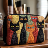 Maaike - Quilted Toilet Bag Decorative Cat