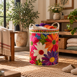 Madeliefjesgeluk | Gewatteerde wasmand