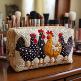 Eva - Quilted Wash Bag Cheerful Chicken