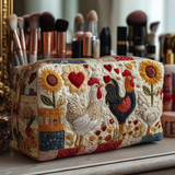 Steintje - Quilted Toiletry Bag Quilt and Chickens in Valley