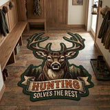 Marieke - Decorative Rug Personalized Antler Shape Emerald