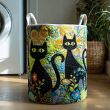 Upholstered Laundry Basket - Feline Fiesta