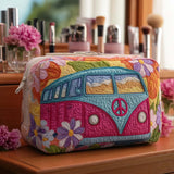 Hanneke - Quilted toiletry bag Embroidered Flower van