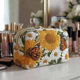 Julia - Quilted toiletry bag Floral design