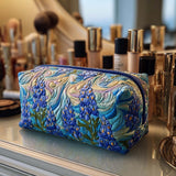 Coby - Quilted toiletry bag Embroidered Floral Motif