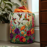 Upholstered Laundry Basket - Wings and Flowers