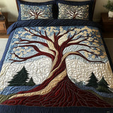 3-piece quilted duvet cover set - Harmony of the Forest