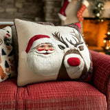 Quilted Cushion Cover - Frozen Night