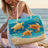 Handgemaakte Strandtas | Golden Turtle Coast