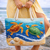 Handgemaakte Strandtas | Tropische Schildpad