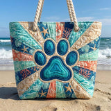 Handgemaakte strandtas | Pootafdruk