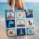 Handgemaakte strandtas | Zeedieren