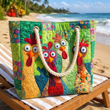 Handgemaakte strandtas | Funky Chicken