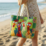 Handgemaakte strandtas | Funky Chicken
