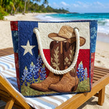Handgemaakte strandtas | Texas trots