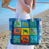 Handgemaakte Strandtas | Schildpad Rust