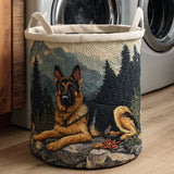 Lined Laundry Basket - German Shepherd