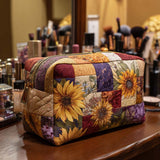 Sabine - Padded Wash Bag Golden Flower