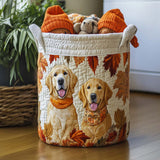 Upholstered Laundry Basket - Golden Days