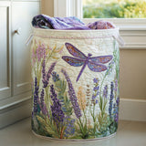 Upholstered Laundry Basket - Golden Dragonfly