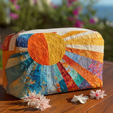 Klaasje - Quilted Toiletry Bag Colourful Retro Print