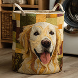 Vrolijke Golden Retriever | Gewatteerde wasmand