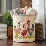 Upholstered Laundry Basket - Cheerful Chicken Coop