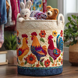 Upholstered Laundry Basket - Hens' Hideaway