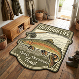 Nina - Decorative Rug Personalized Trout Shape Heritage