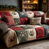 Yara - Gewatteerde sofahoes Pootjes Kerst