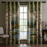 Saskia - Quilted Curtains In Birch By Lake
